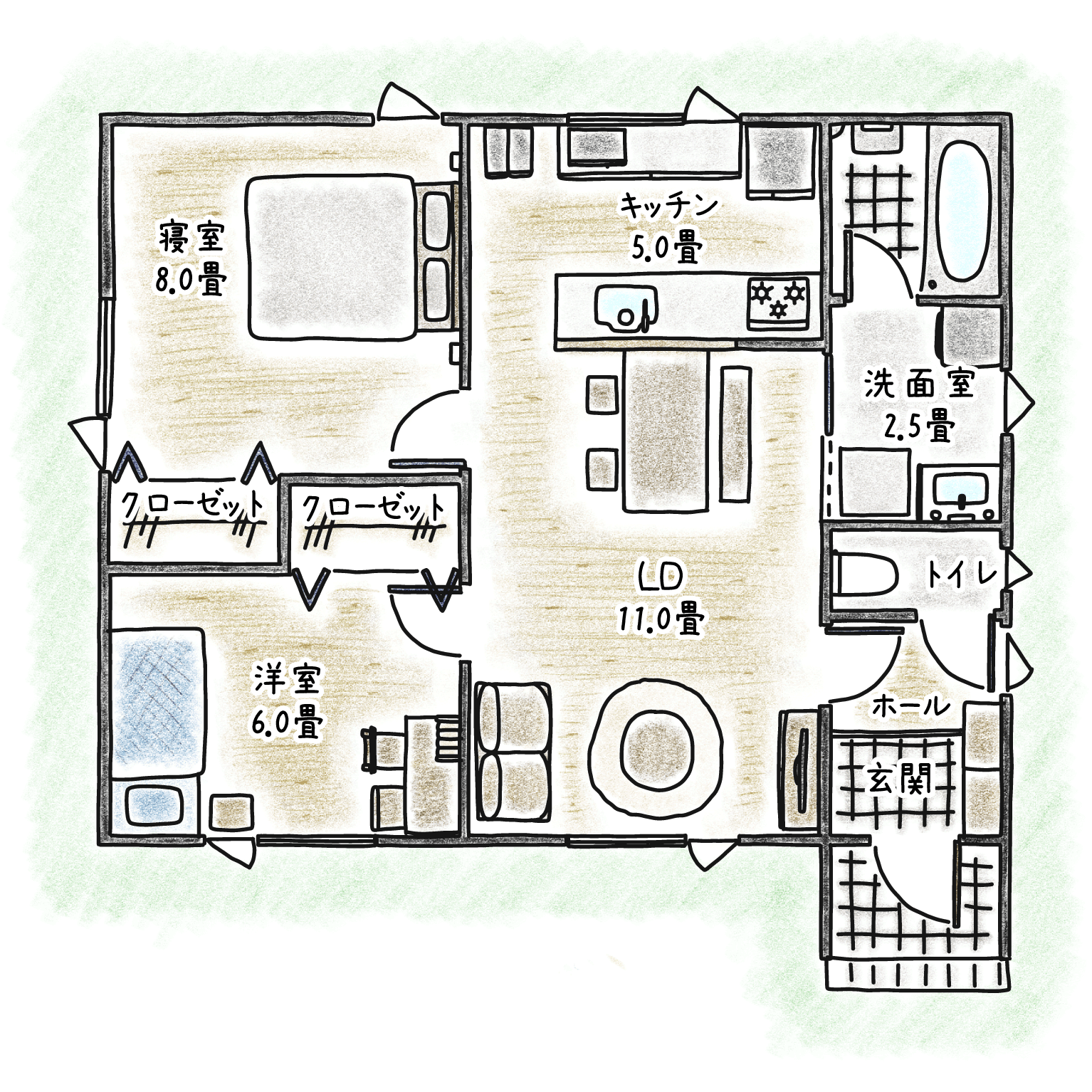 規格住宅 夢育の家 Plan 2 イメージパースを使って住宅提案 光輝建設 規格住宅 夢育の家 Plan 2 イメージパースを使って住宅提案 光輝建設